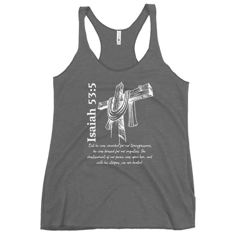 Women's Isaiah 53:5 Racerback