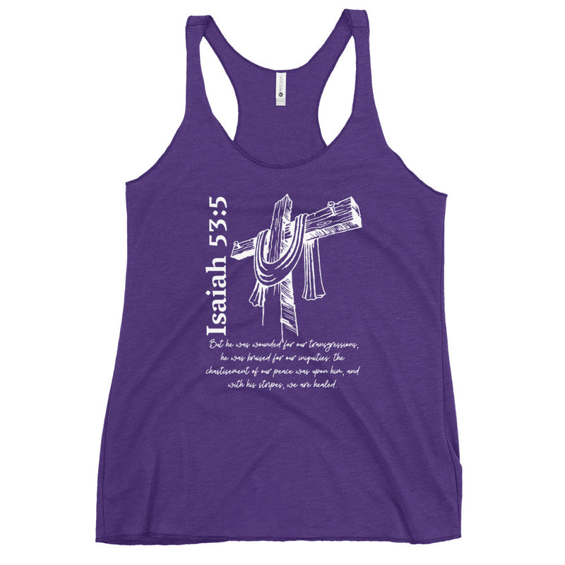 Women's Isaiah 53:5 Racerback