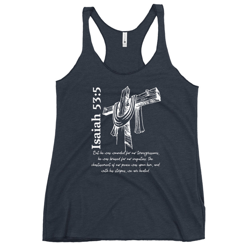 Women's Isaiah 53:5 Racerback