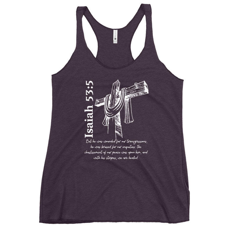 Women's Isaiah 53:5 Racerback