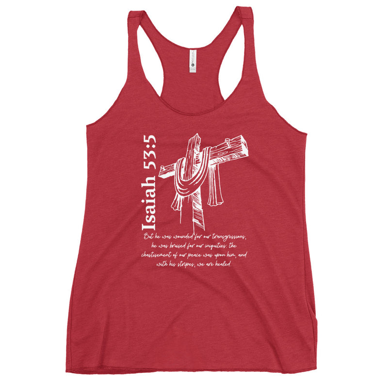 Women's Isaiah 53:5 Racerback