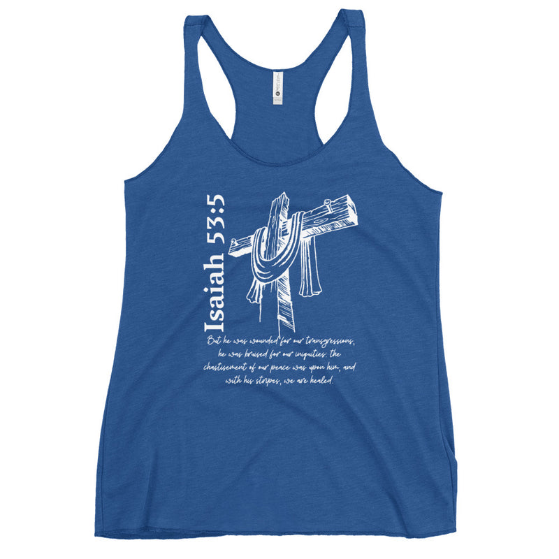Women's Isaiah 53:5 Racerback