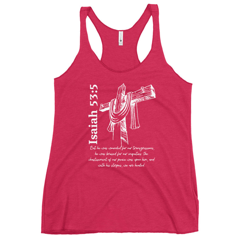 Women's Isaiah 53:5 Racerback