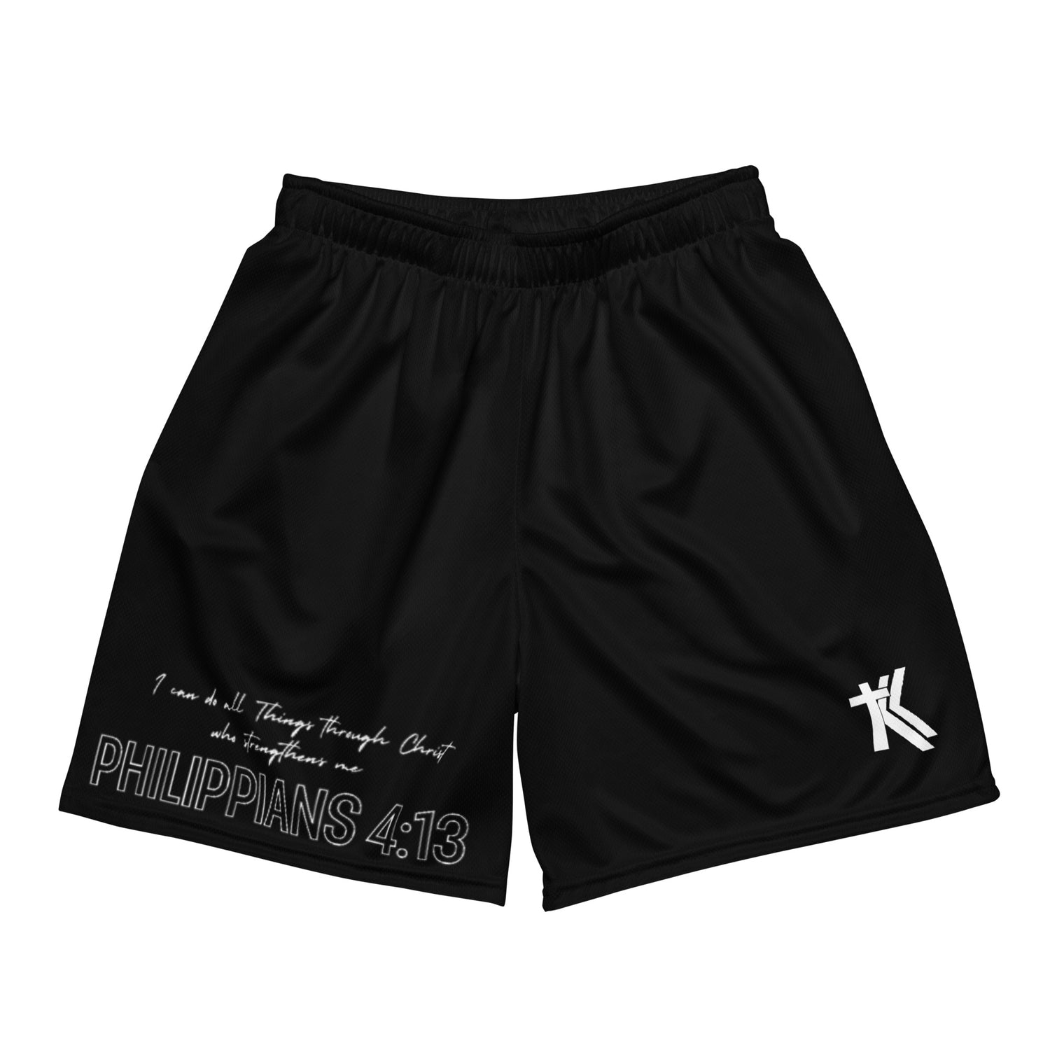 Philippians 4:13 mesh shorts