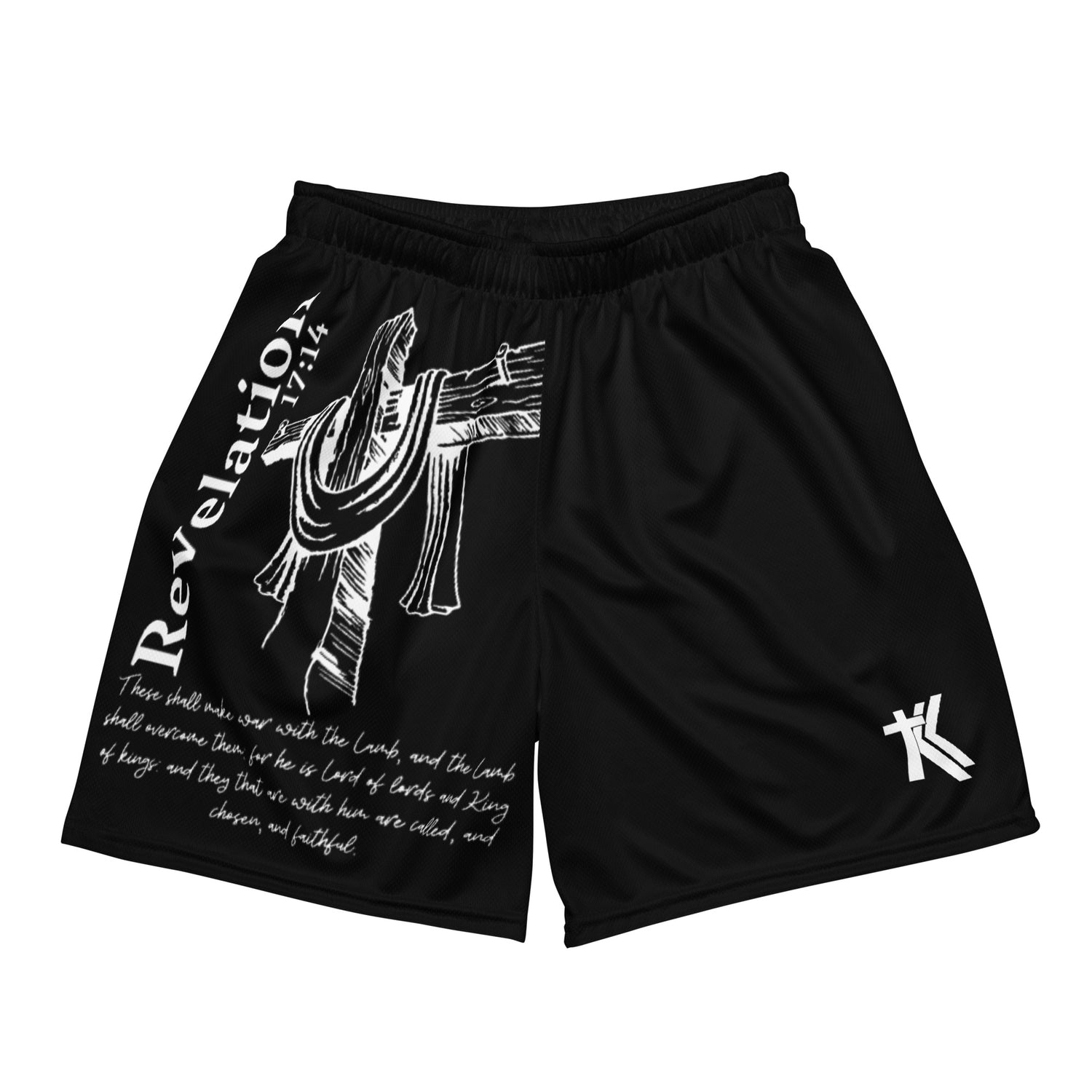 Revelation 17:14 mesh shorts