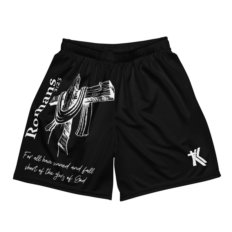 Romans 3:23 mesh shorts