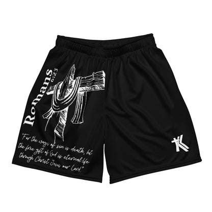 Romans 6:23 mesh shorts