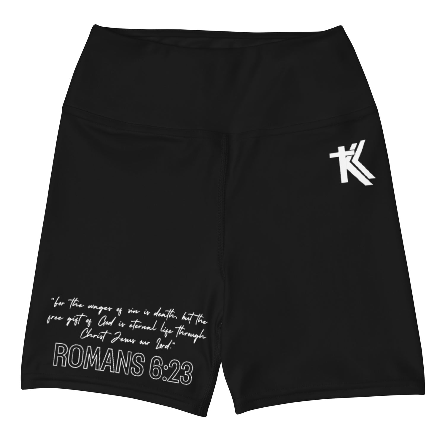 Romans 6:23 Yoga Shorts