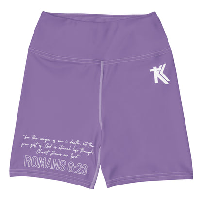 Romans 6:23 Yoga Shorts