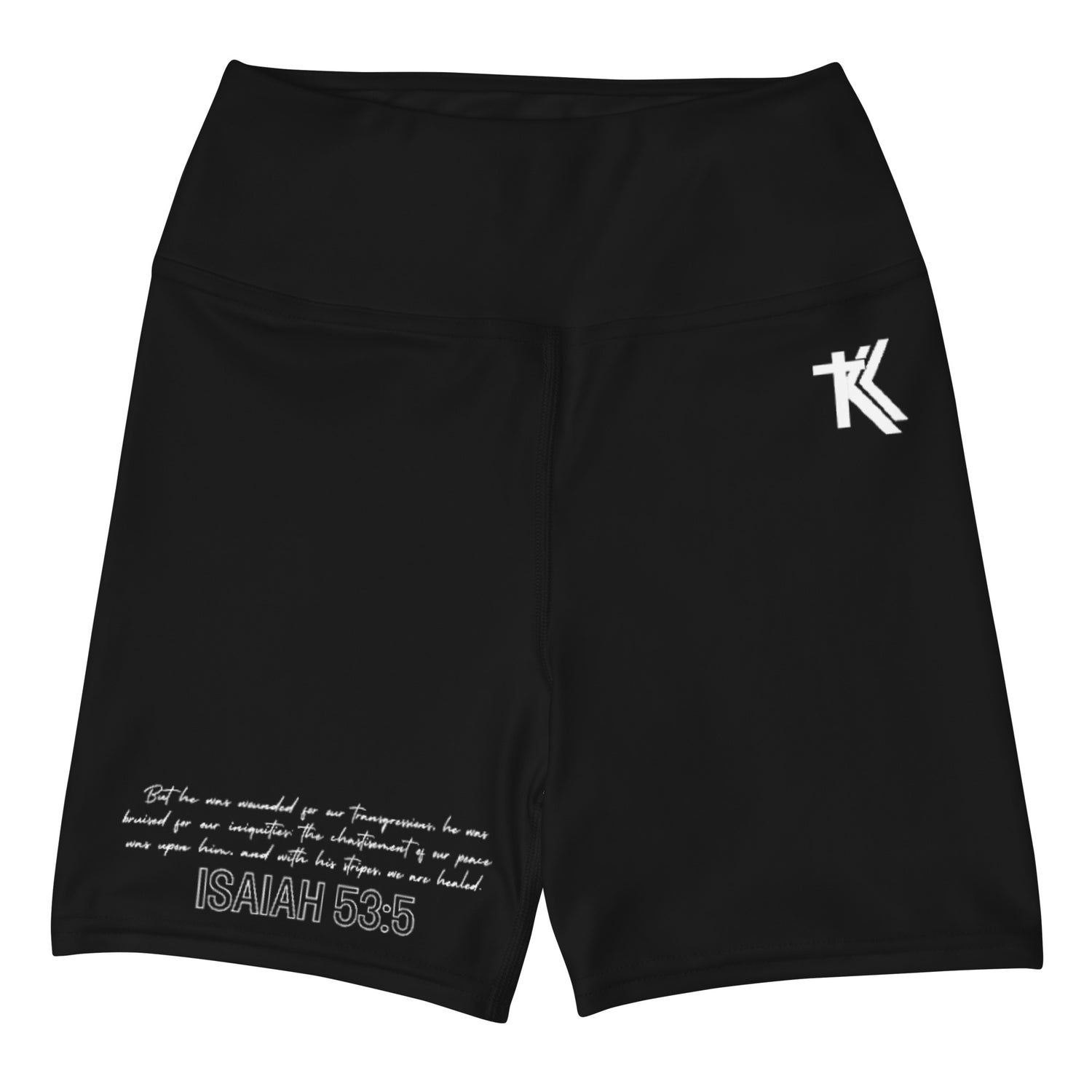 Isaiah 53:5 Yoga Shorts