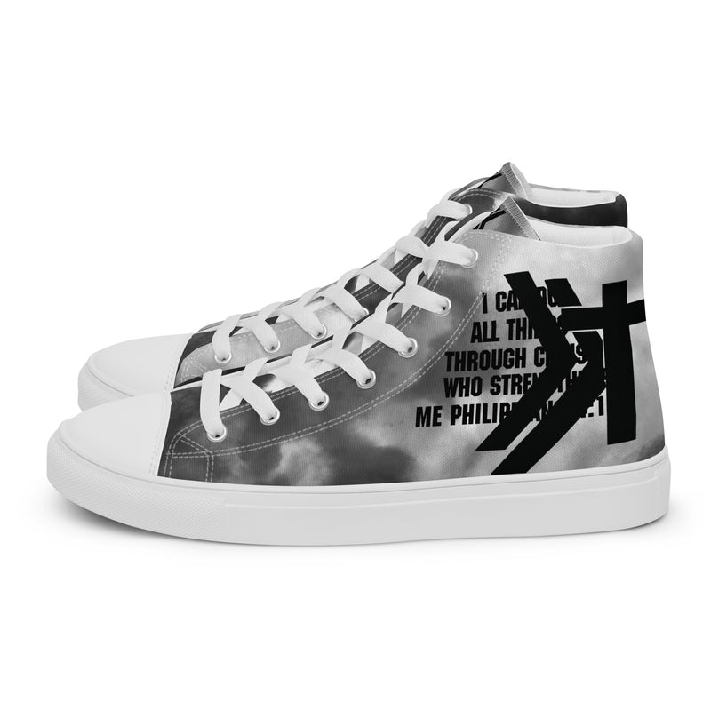 Men’s high top canvas shoes