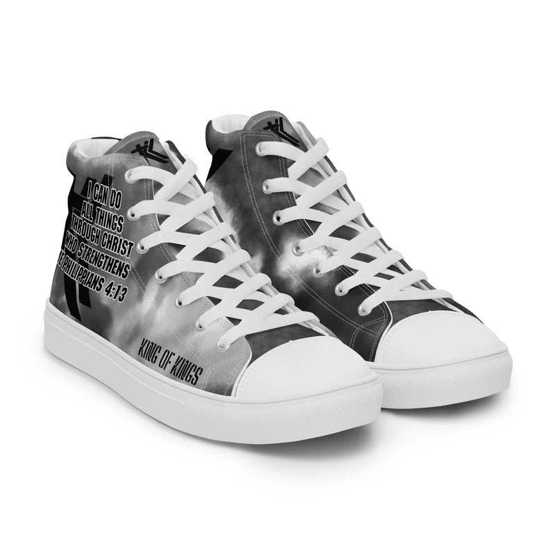 Men’s high top canvas shoes