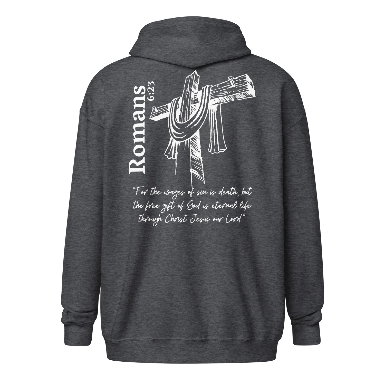 Romans 6:23 heavy blend zip up