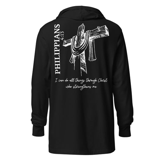 Philippians 4:13 Hooded long-sleeve