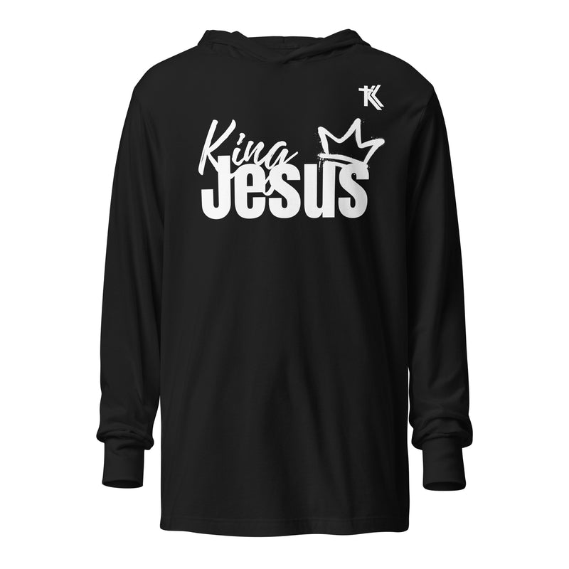 King Jesus Hooded long-sleeve tee