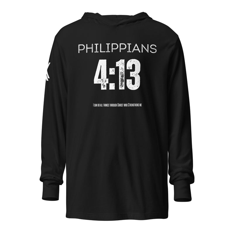 Philippians 4:13 Hooded long-sleeve