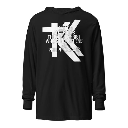 Philippians 4:13 Hooded long-sleeve