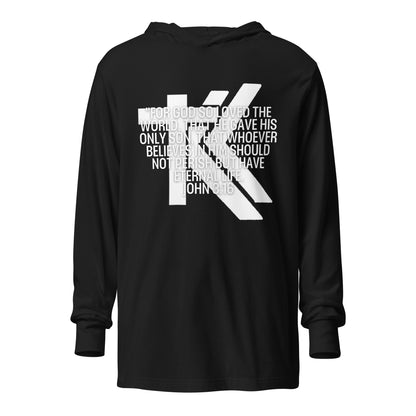 John 3:16 Hooded long-sleeve