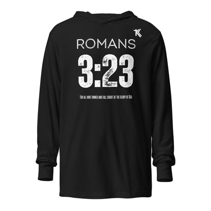 Romans 3:23 Hooded long-sleeve