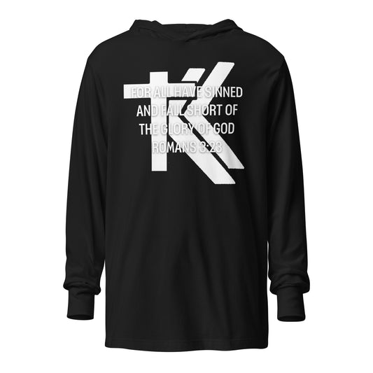 Romans 3:23 Hooded long-sleeve