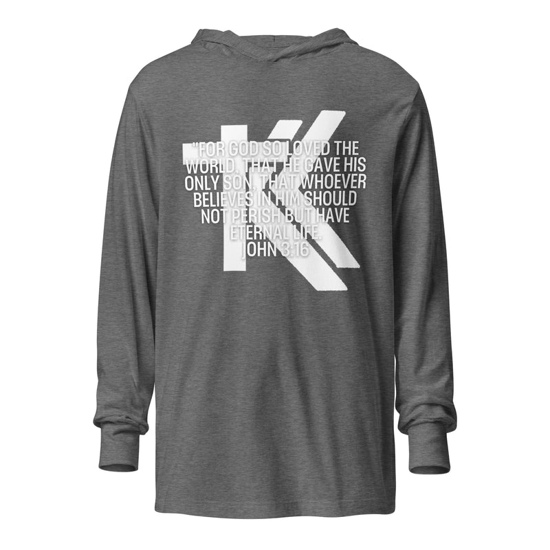 John 3:16 Hooded long-sleeve