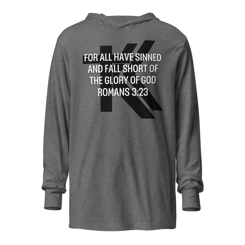 Romans 3:23 Hooded long-sleeve