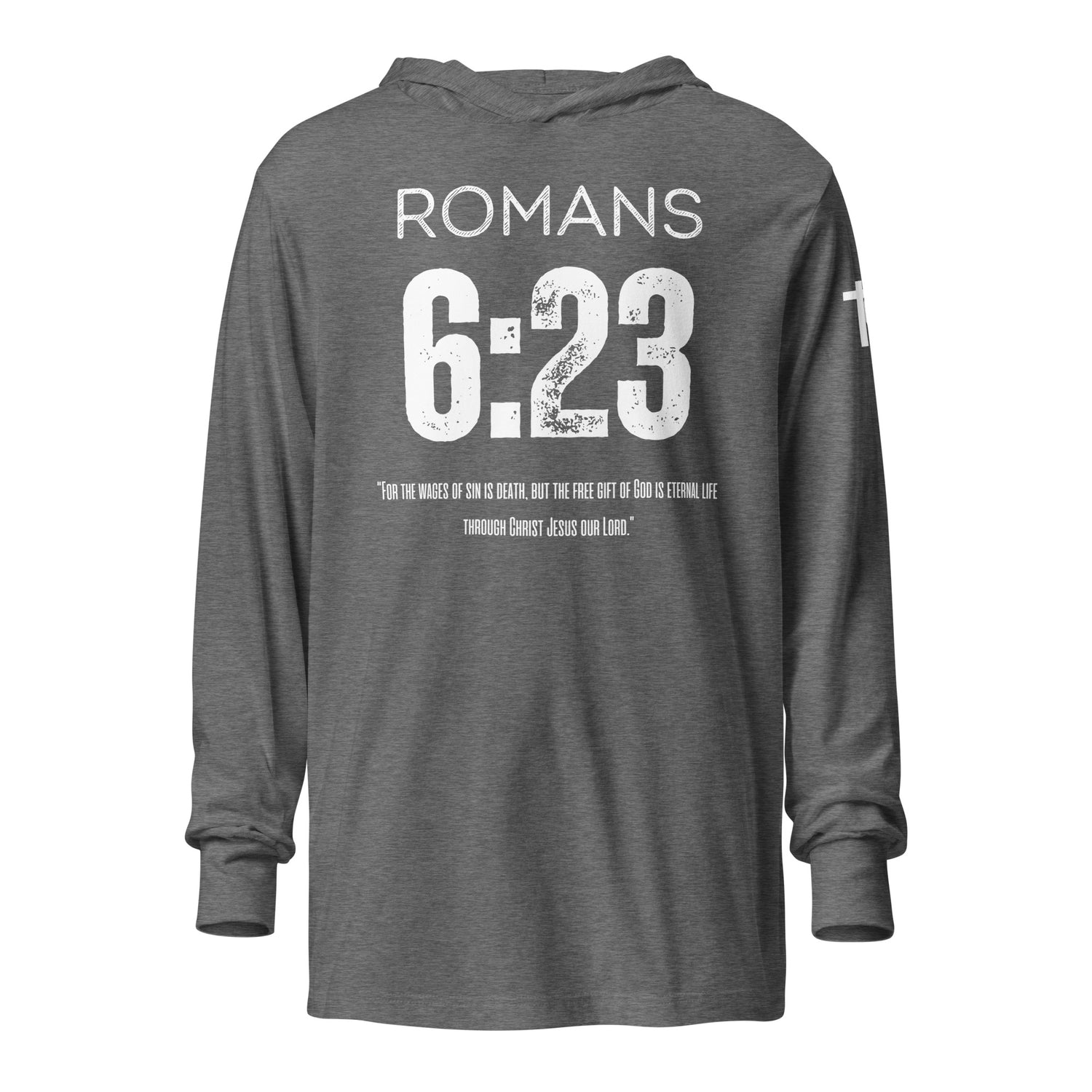 Romans 6:23 Hooded long-sleeve