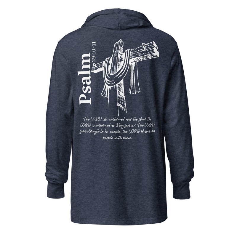 Psalm 29:10-11 Hooded long-sleeve