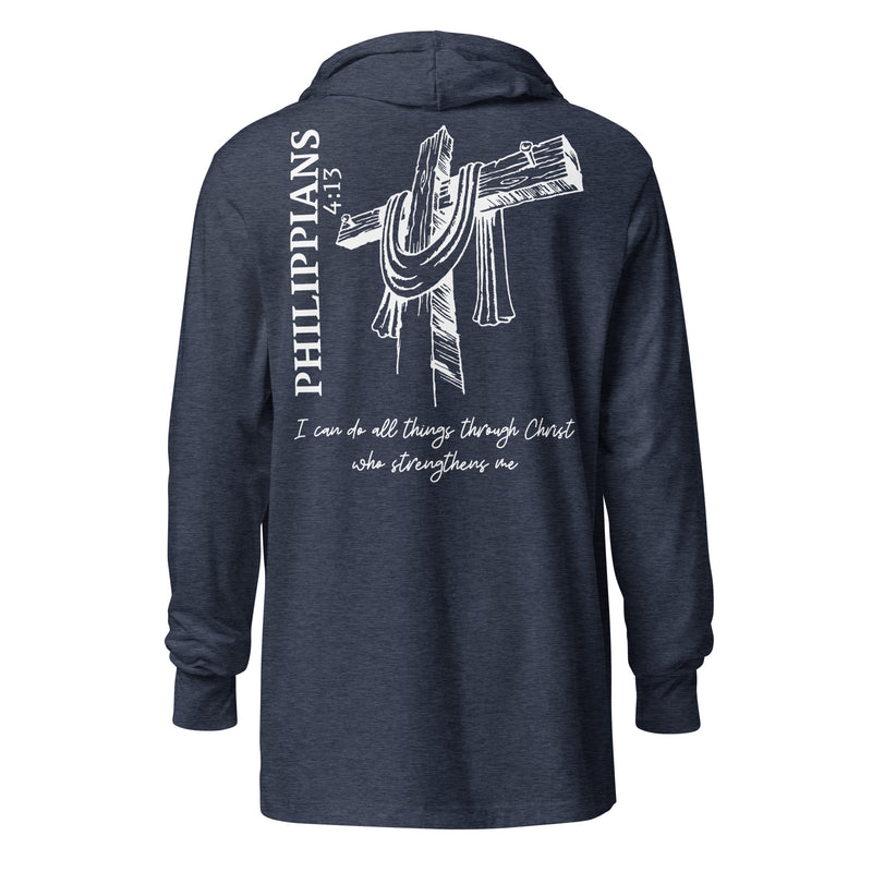 Philippians 4:13 Hooded long-sleeve