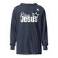 King Jesus Hooded long-sleeve tee