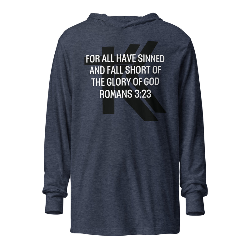 Romans 3:23 Hooded long-sleeve