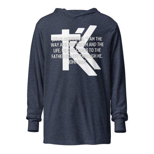 John 14:6 Hooded long-sleeve