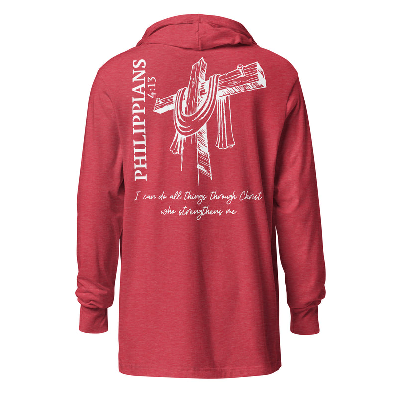 Philippians 4:13 Hooded long-sleeve