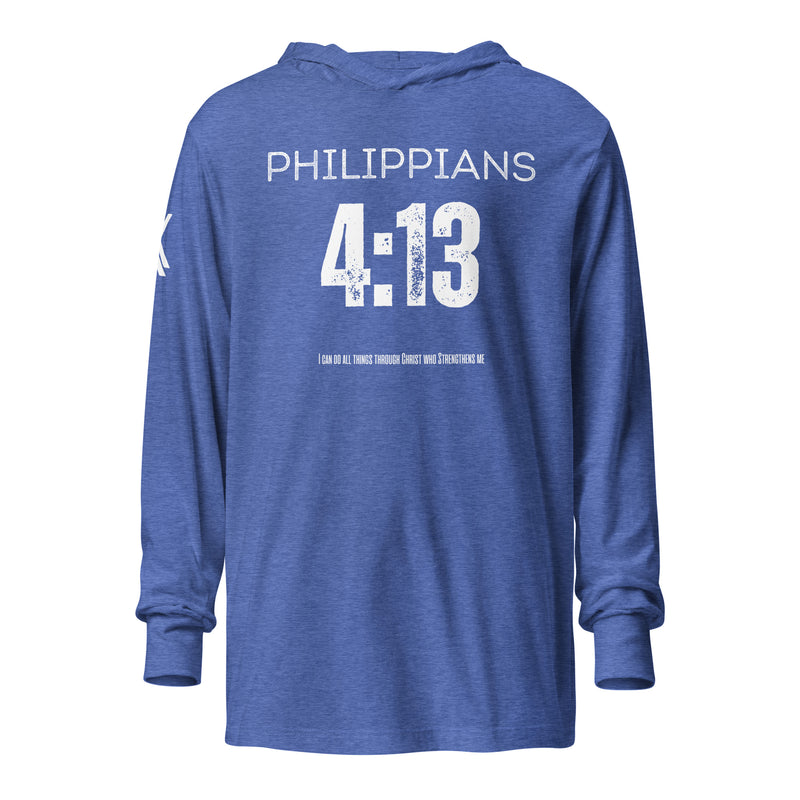 Philippians 4:13 Hooded long-sleeve