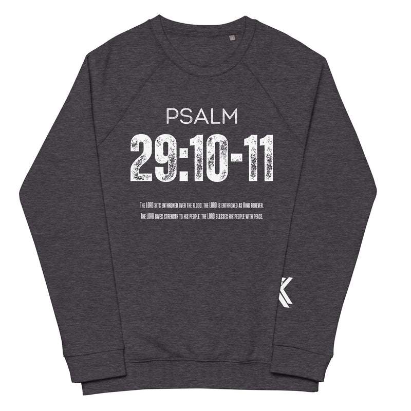 Psalm 29:10-11 organic raglan