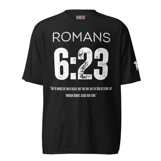 Romans 6:23 performance crew neck