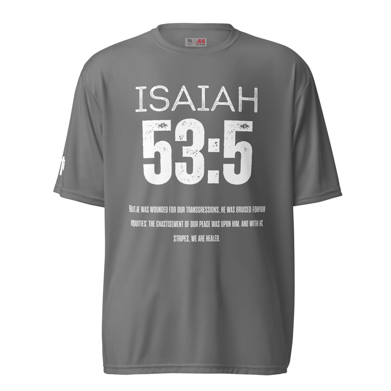 Isaiah 53:5 performance crew neck