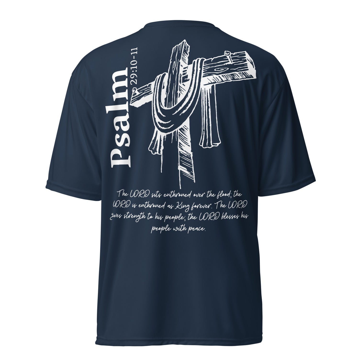 Psalm 29:10-11 performance crew neck