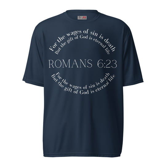 Romans 6:23 performance crew neck