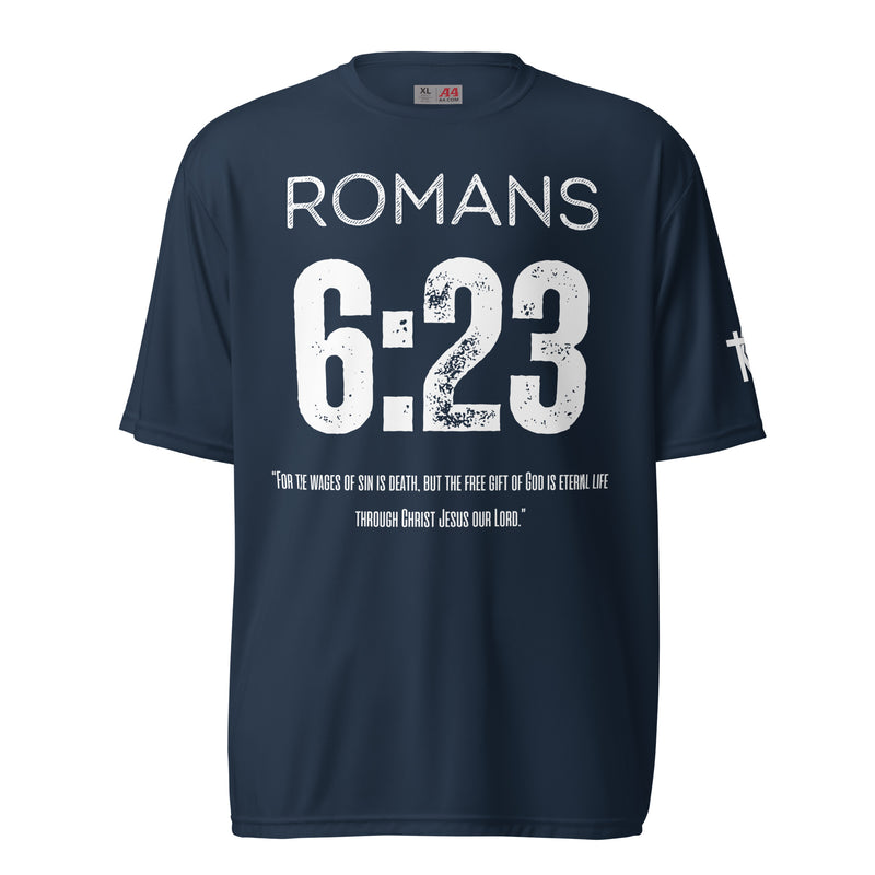 Romans 6:23 performance crew neck