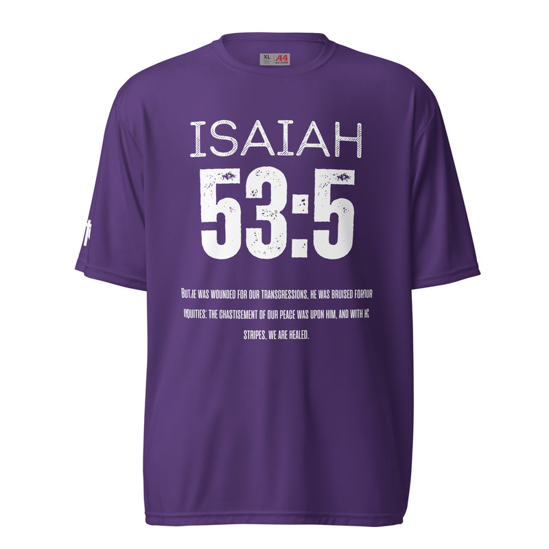 Isaiah 53:5 performance crew neck