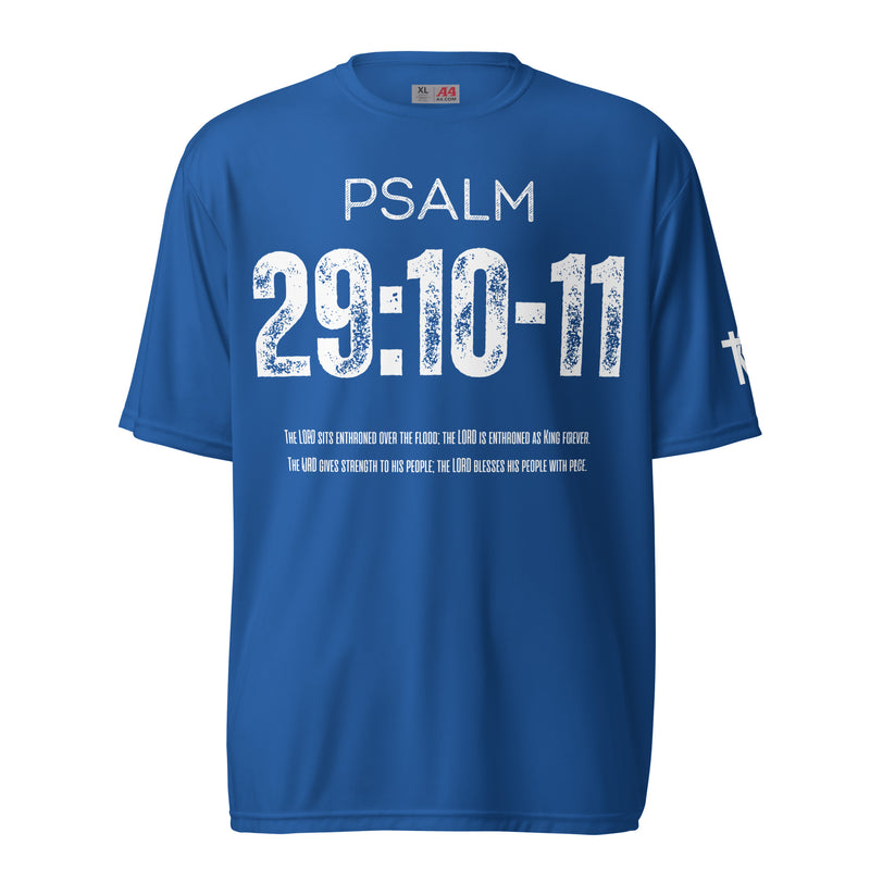 Psalm 29:10-11 performance crew neck