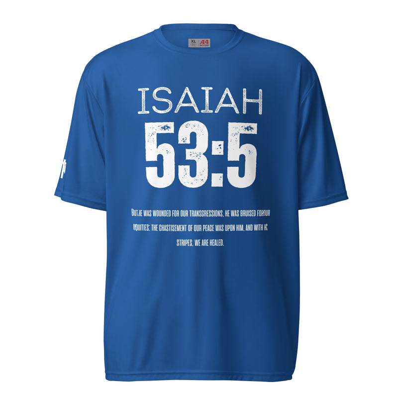 Isaiah 53:5 performance crew neck