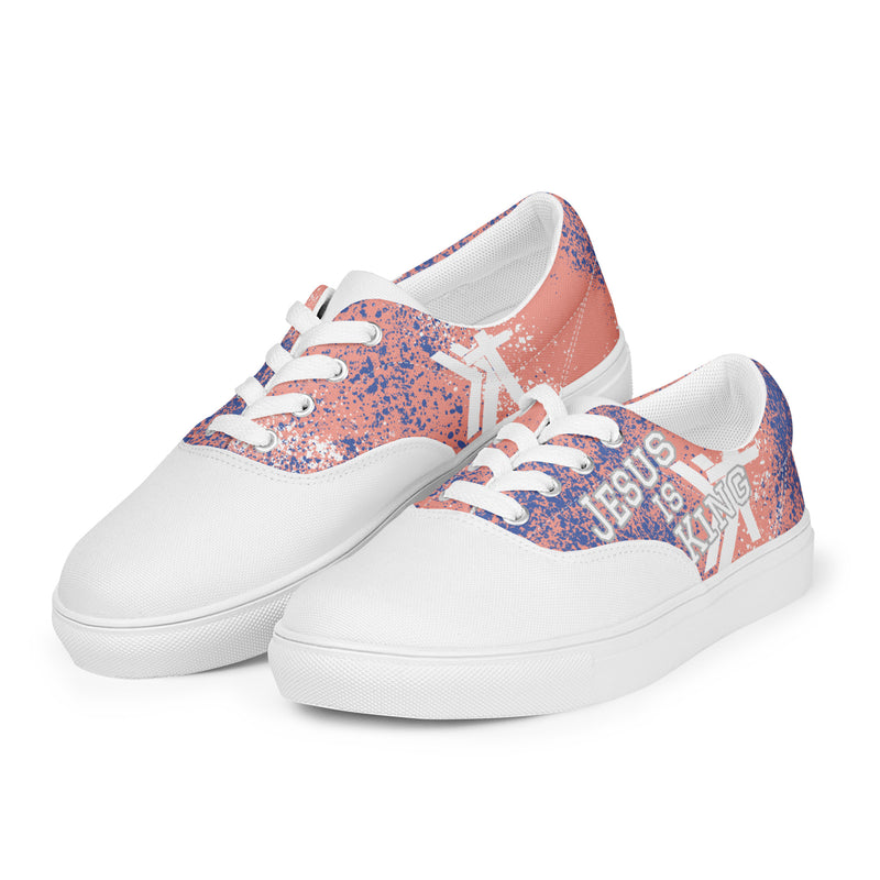 Women’s lace-up canvas shoes