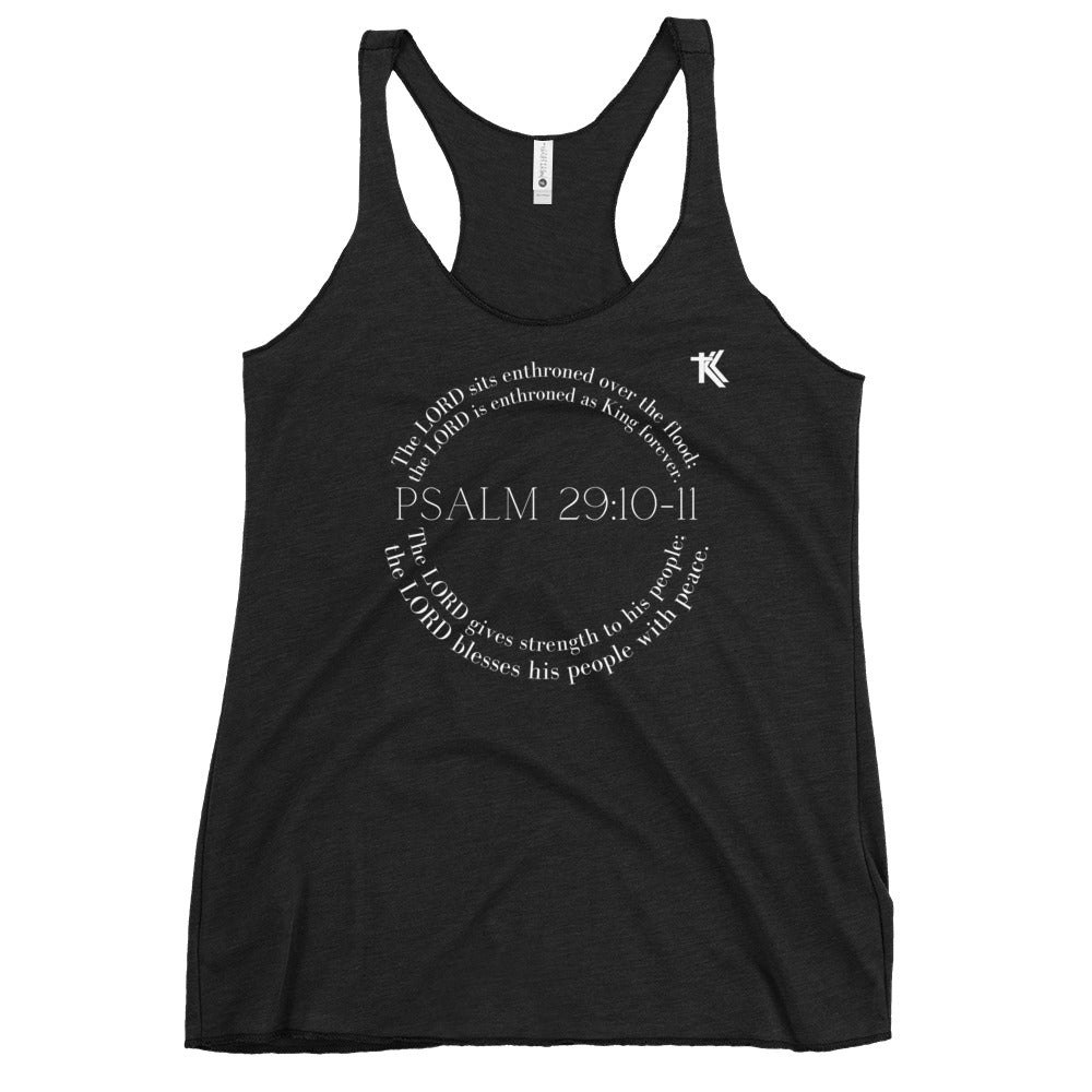 Women's Psalm 29:10-11 Racerback