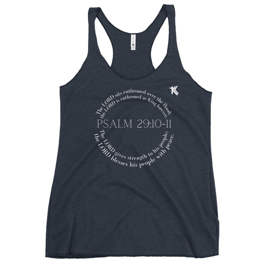 Women's Psalm 29:10-11 Racerback