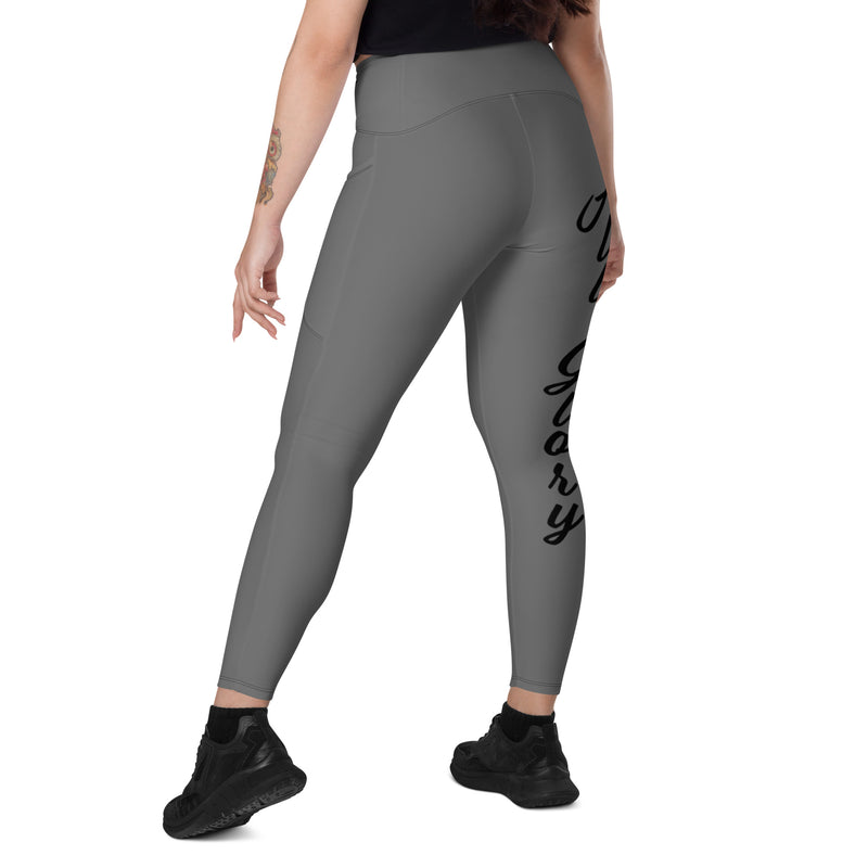 Crossover leggings with pockets