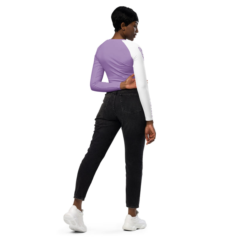 Recycled long-sleeve crop top