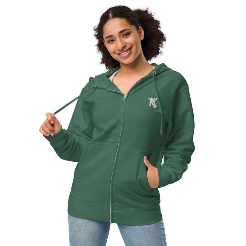 Fleece zip up hoodie