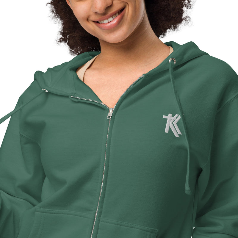 Fleece zip up hoodie